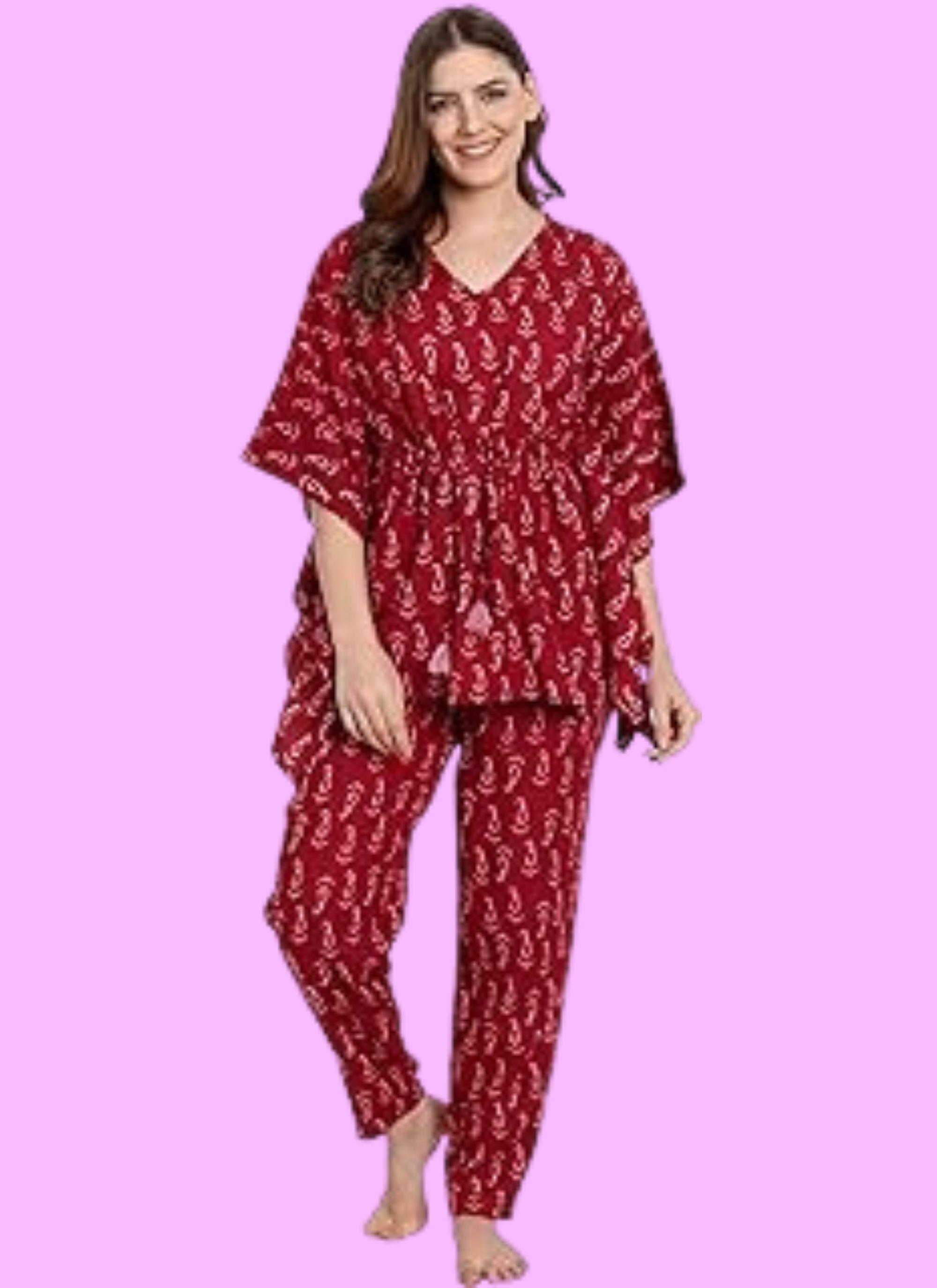 Red Printed Kaftan